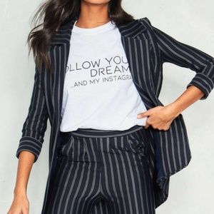 European Style Pinstripe Blazer